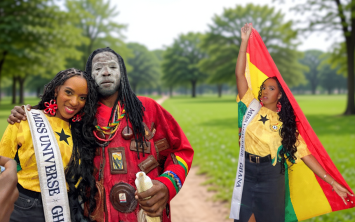 What Happened During: 7 Potret Miss Universe Ghana 2025 Nonton Langsung Piala Dunia