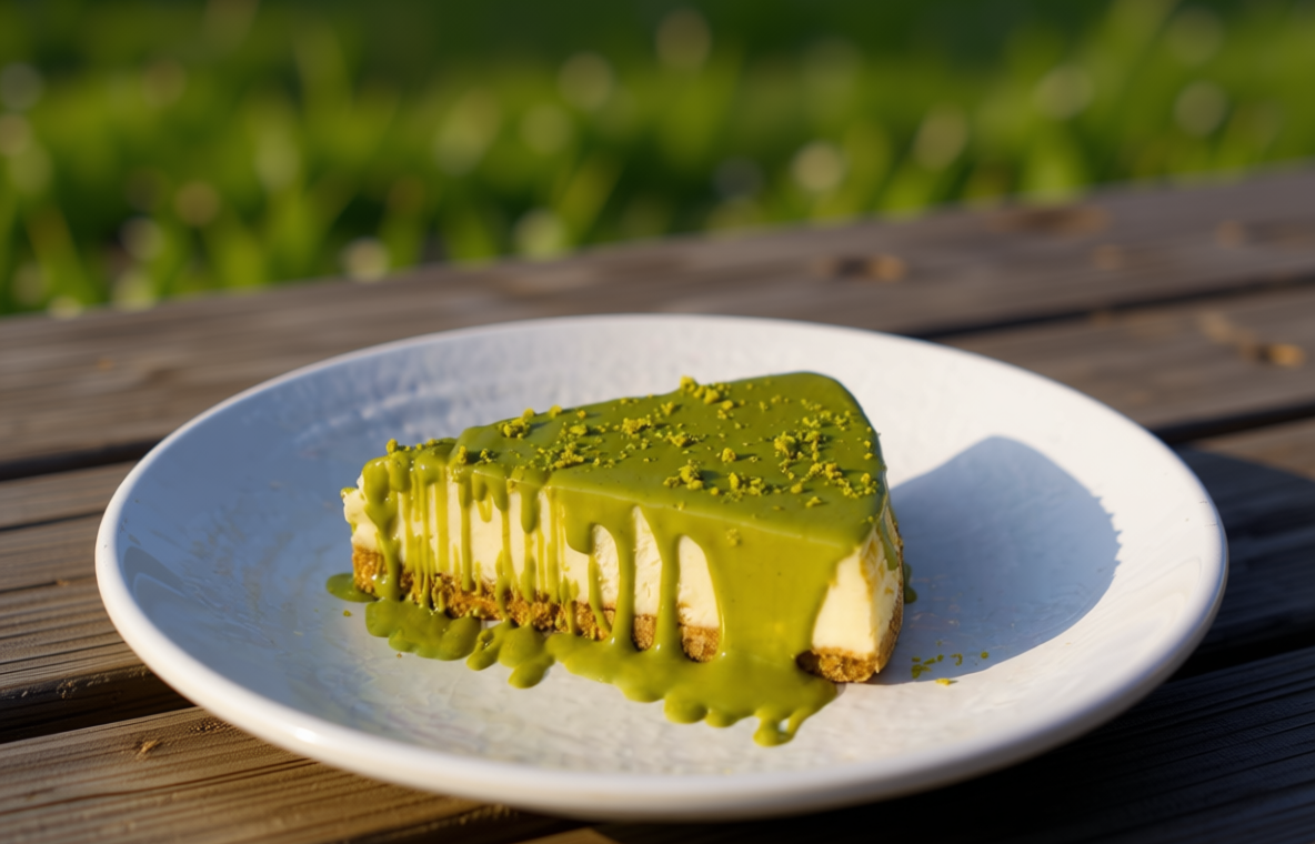 Resep Cheesecake Saus Matcha Creamy – Cake Enak ala Cafe