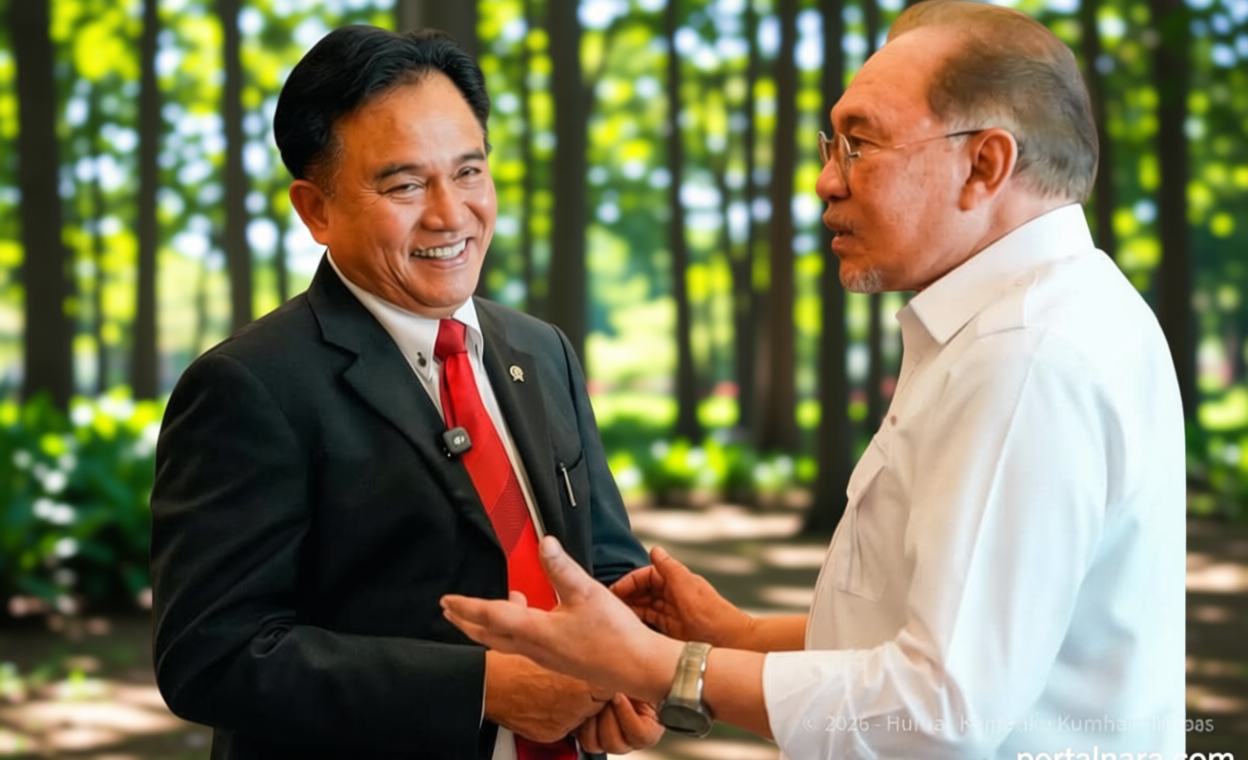 Main Agenda: Yusril Bertemu PM Malaysia, Bahas Draf Transfer of Prisoners