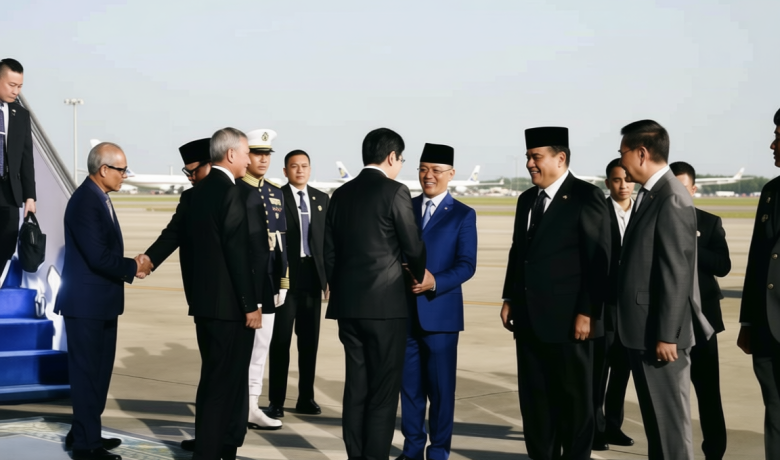 Main Agenda: PM Singapura Lawrence Wong Tiba di Jakarta, Disambut Menlu Sugiono