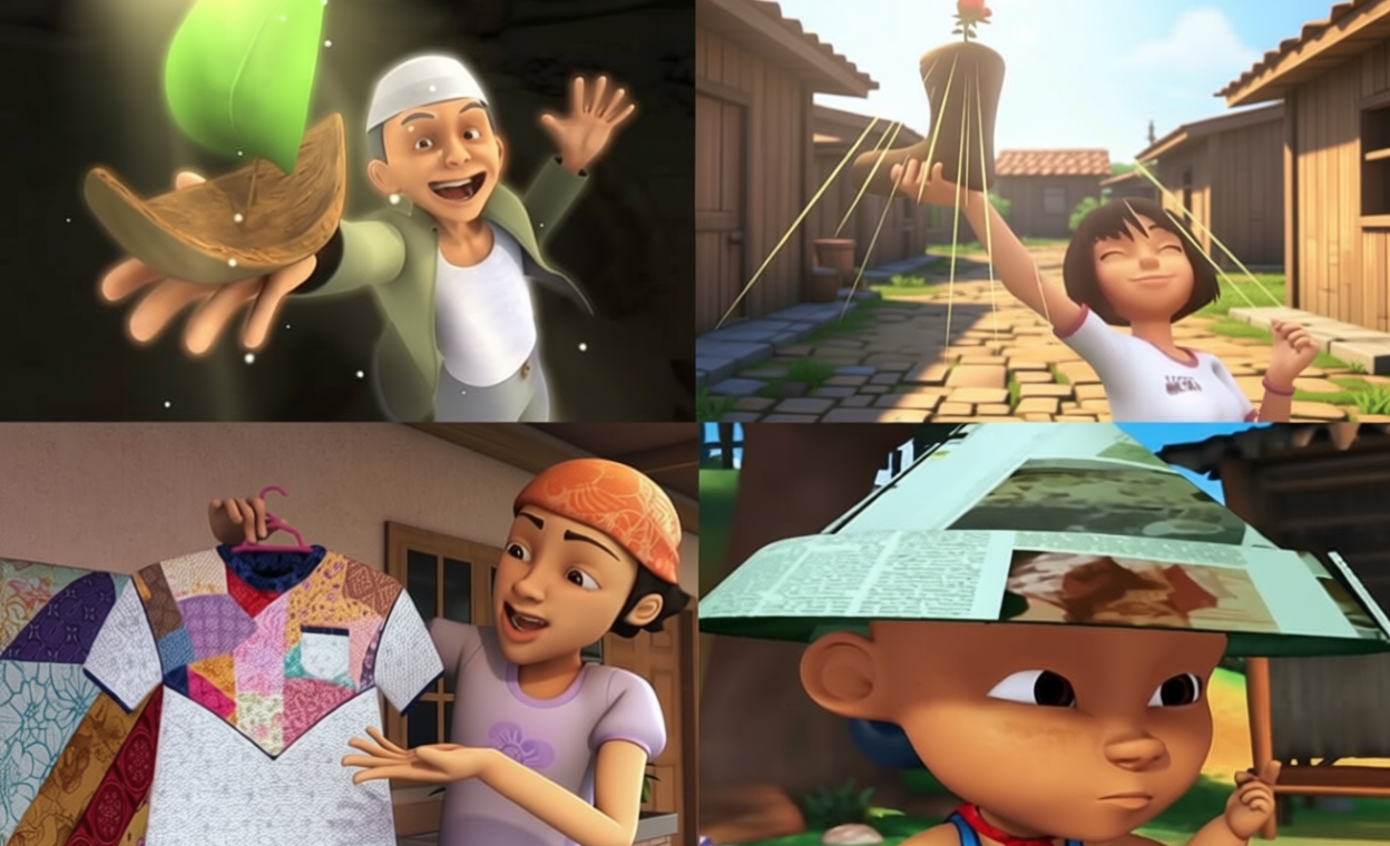 Solving Problems: 8 Barang Keren dari Bahan Tak Terpakai di Upin & Ipin, Kreatif!