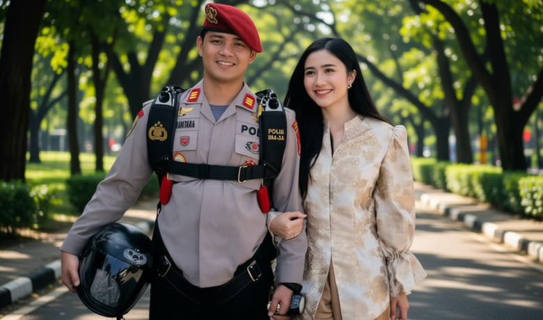 Important Visit: 7 Potret Febby Rastanty Dampingi Suami di HUT Bhayangkara ke-80