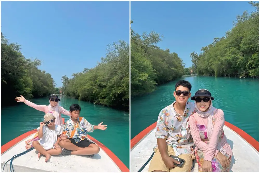 7 Potret Shanty Denny Ajak Anak Liburan di Kepulauan Seribu