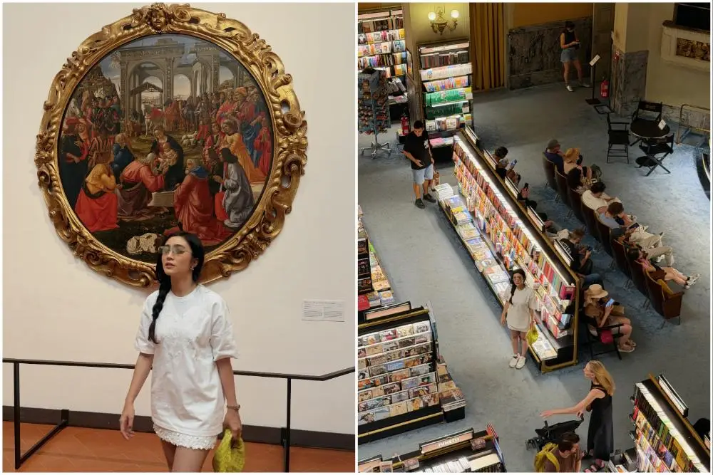 10 Potret Febby Rastanty Berkunjung ke Galeri Seni di Florence – Italia