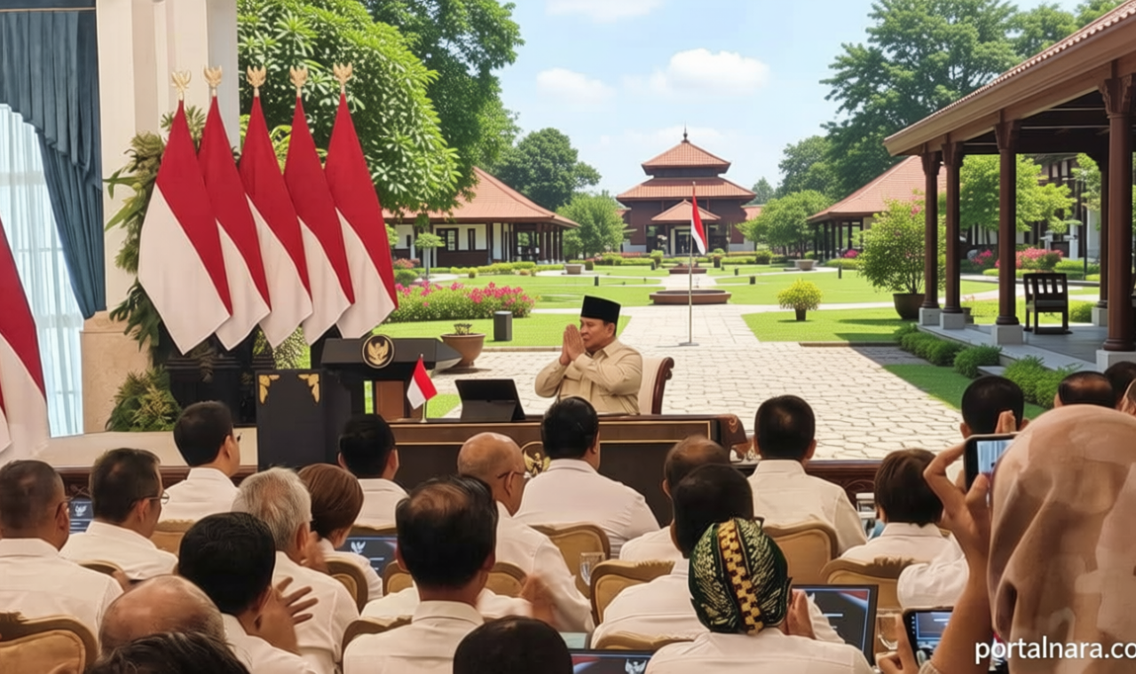 Pidato Prabowo soal Nuklir Terputus dalam Tayangan Siaran Langsung