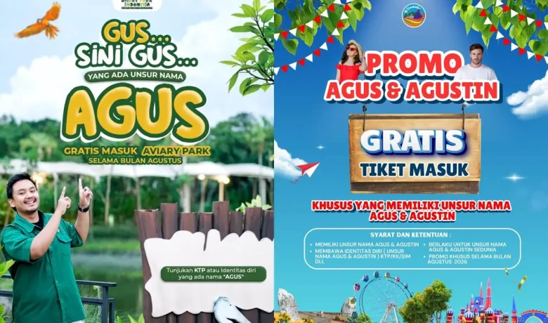 Promo Wisata untuk Orang Bernama Agus dan Lahir di Bulan Agustus